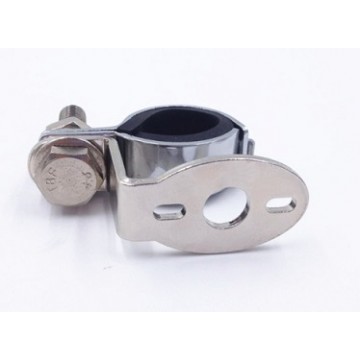 SHARK Free Rotation Motorcycle Speaker Bracket Chrome Fits Max 1.25 Inch Handle Bar 